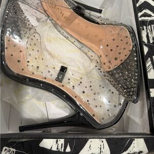 Liliana Elegant Black and Clear Heels